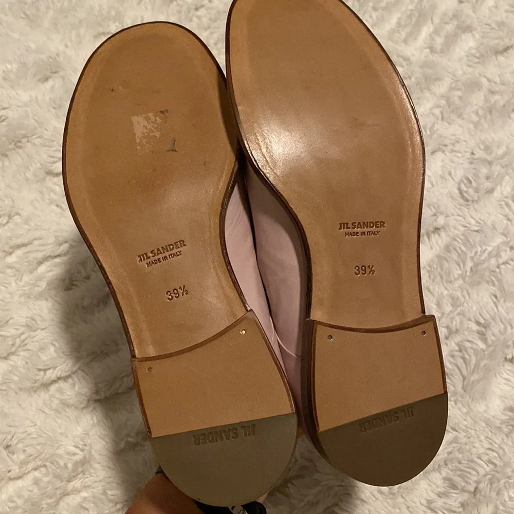 NEW Jill Sander Luxury Designer Nude Blush Leather Oxford sz 9.5 US/39.5 Euro - Picture 4 of 9